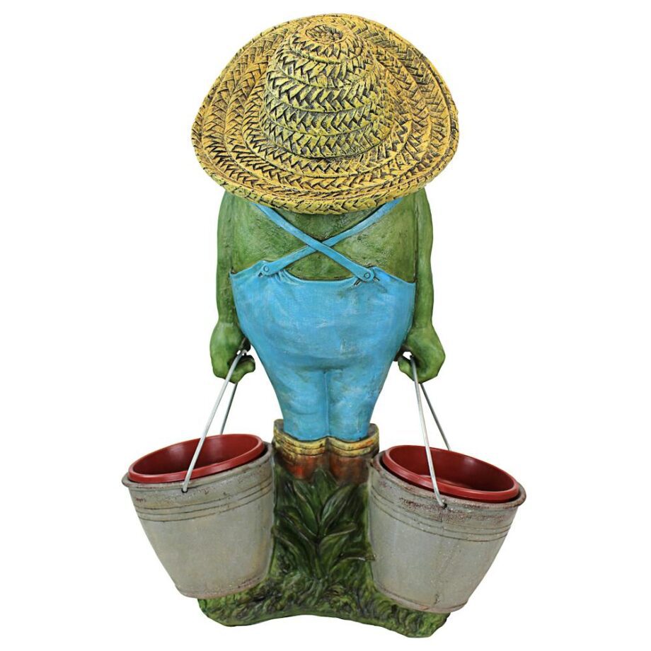 Buckets the Garden Frog Planter Statue