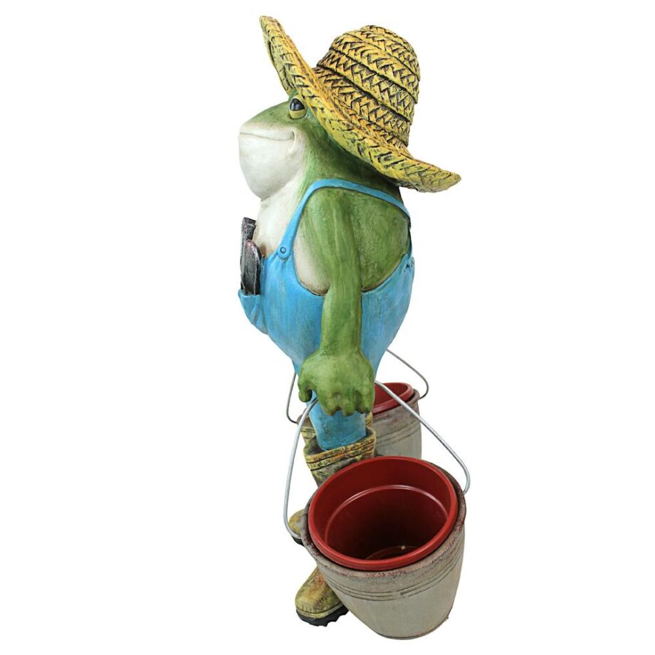 Buckets the Garden Frog Planter Statue