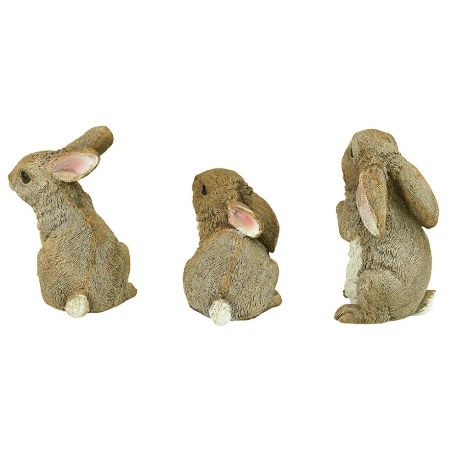 The Bunny Den Garden Rabbit Statues: Set of Three