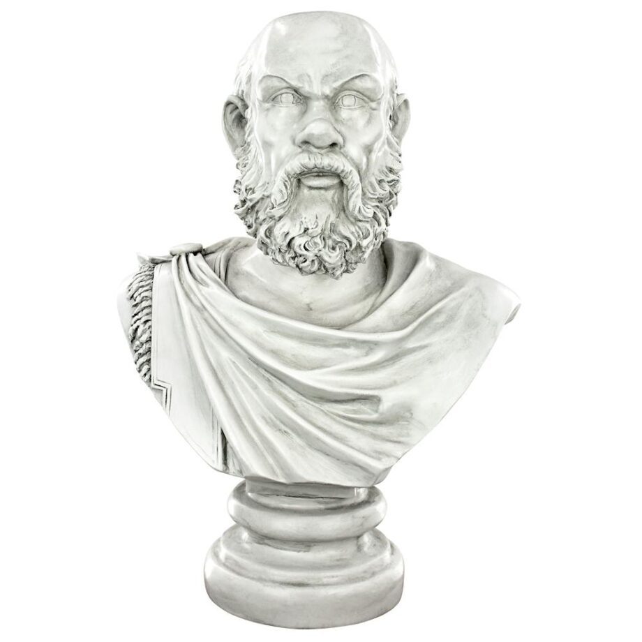 Bust Planters of Antiquity Statues: The Philosopher Socrates