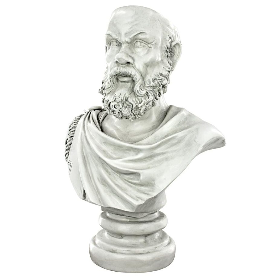 Bust Planters of Antiquity Statues: The Philosopher Socrates