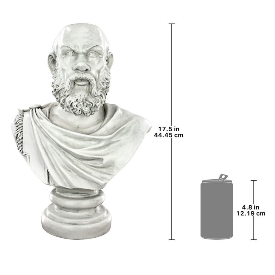 Bust Planters of Antiquity Statues: The Philosopher Socrates