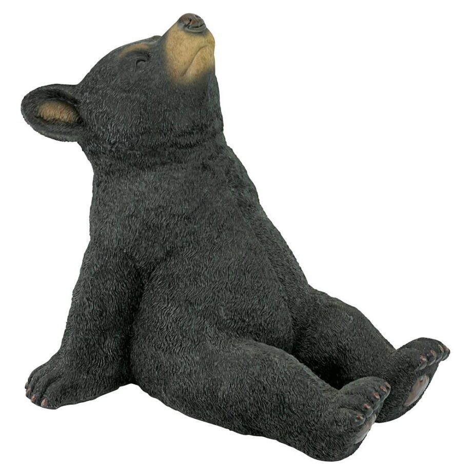 Catching Rays Black Bear Cub Statue