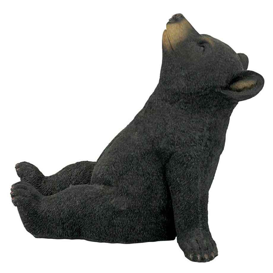 Catching Rays Black Bear Cub Statue