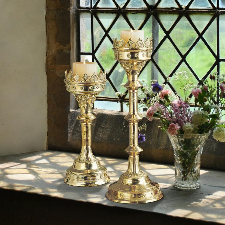 Chartres Cathedral Gothic Candlestick: Each Grande