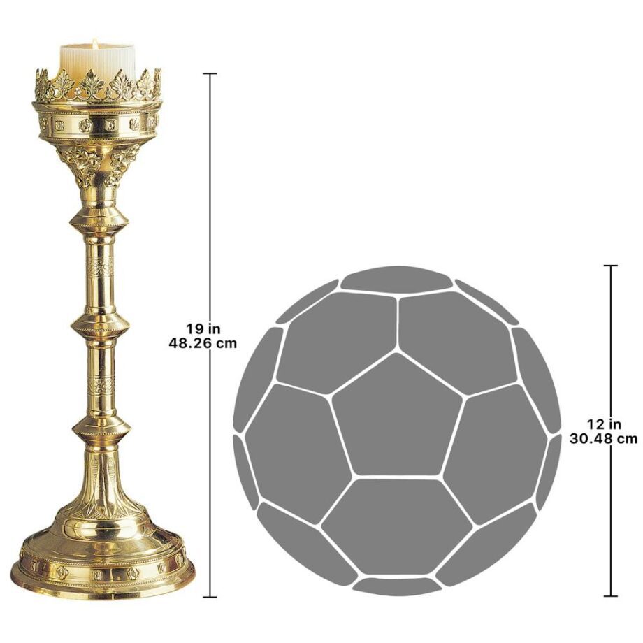 Chartres Cathedral Gothic Candlestick: Each Grande