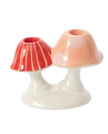 Cheerful Mushroom Collection Candleholder - 6"x 4.5" 50555.01