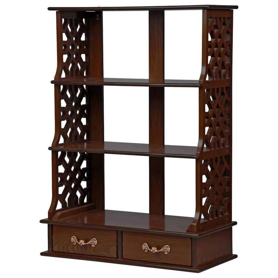 Chinese Chippendale-Style Triple Shelf Hardwood Wall Curio