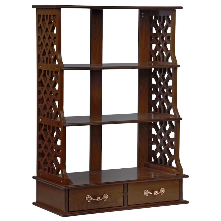 Chinese Chippendale-Style Triple Shelf Hardwood Wall Curio