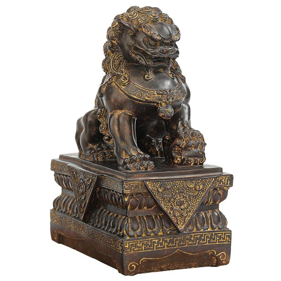 Chinese Guardian Female Lion Foo Dog Statues NY13668011