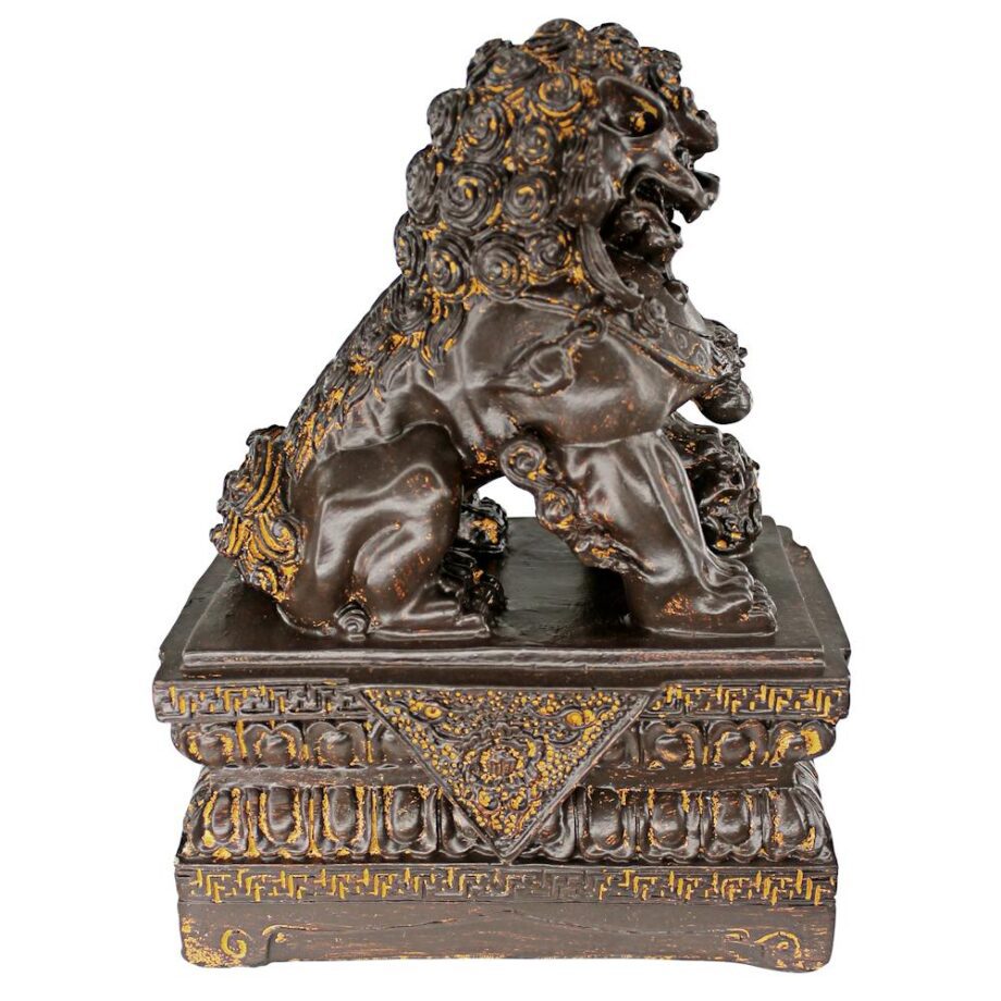 Chinese Guardian Female Lion Foo Dog Statues