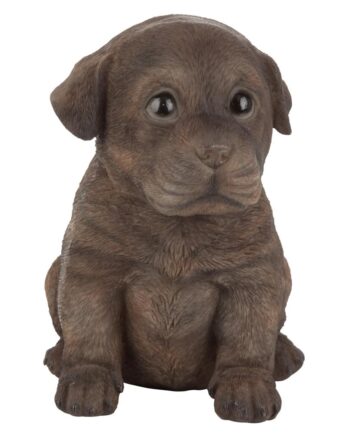 Chocolate Lab Puppy Partner Collectible Dog Statue JQ110867