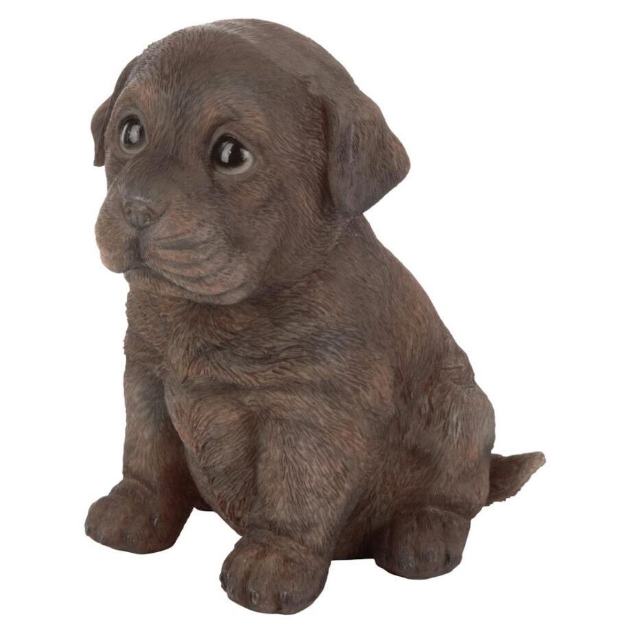 Chocolate Lab Puppy Partner Collectible Dog Statue