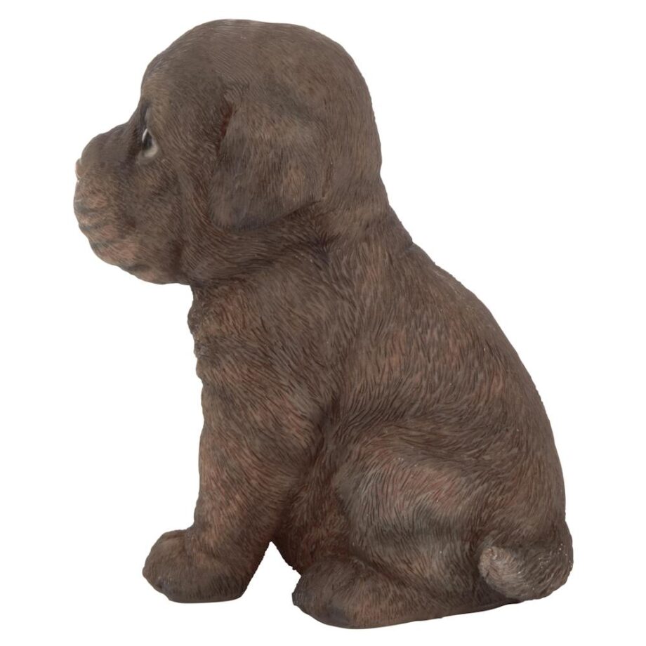 Chocolate Lab Puppy Partner Collectible Dog Statue