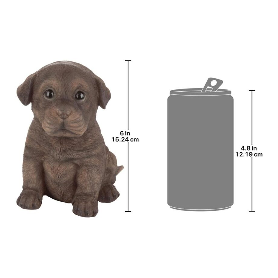 Chocolate Lab Puppy Partner Collectible Dog Statue