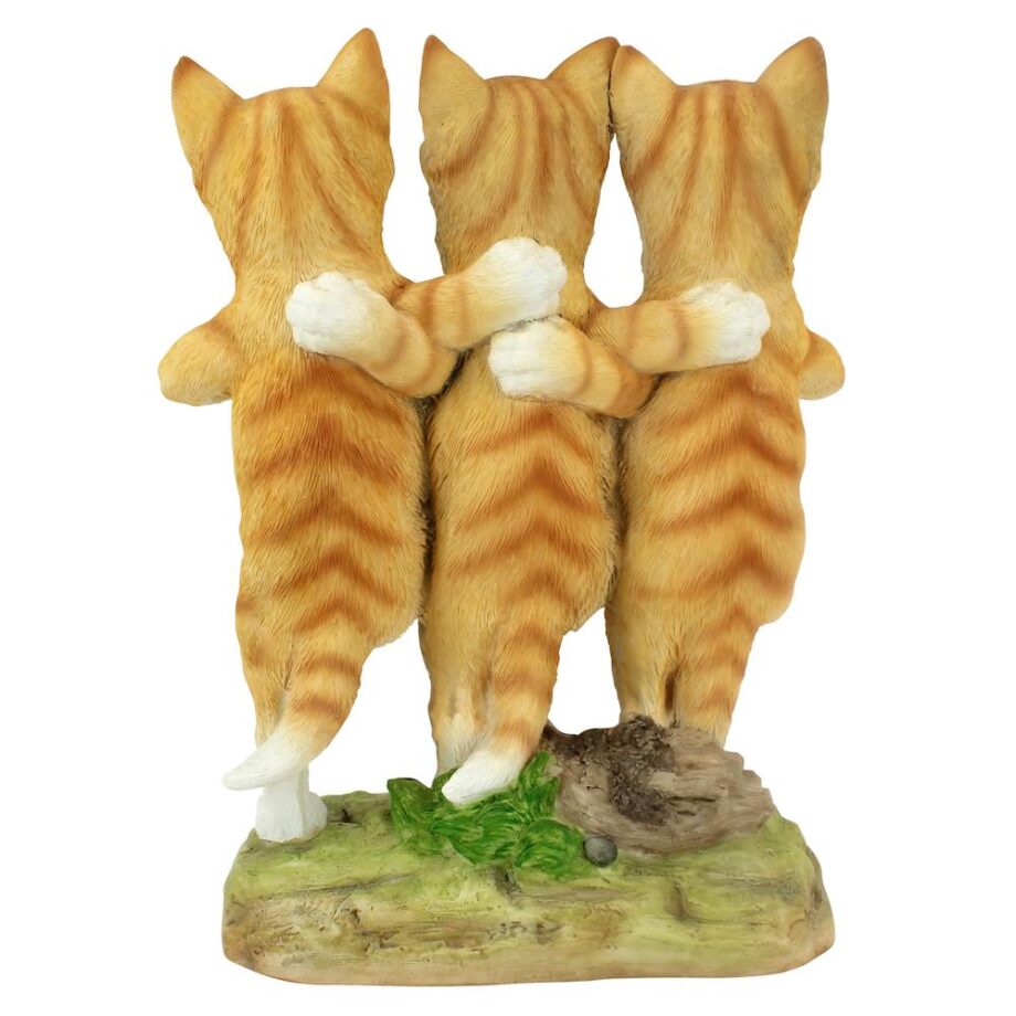 Chorus Line of Cats Garden Welcome Sign Statue