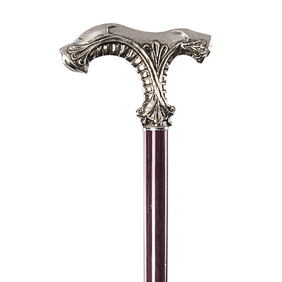 The Padrone Collection: Classic Ornate Pewter Walking Stick