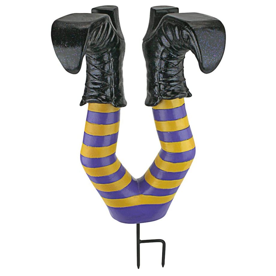 Crash Landing Wicked Witch Legs Garden Stake Statue