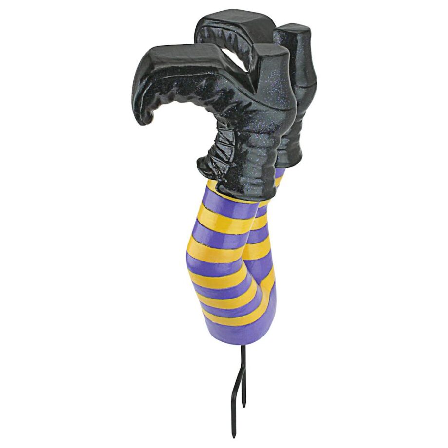 Crash Landing Wicked Witch Legs Garden Stake Statue