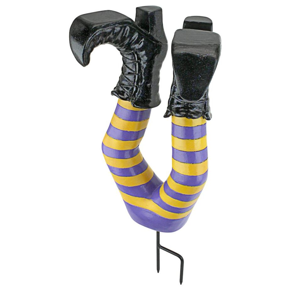 Crash Landing Wicked Witch Legs Garden Stake Statue