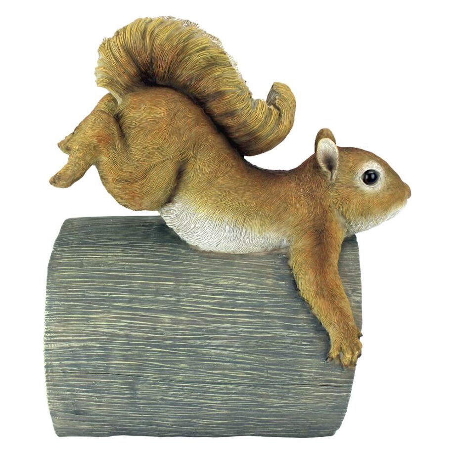 Crash the Squirrel Gutter Guardian Downspout Statue