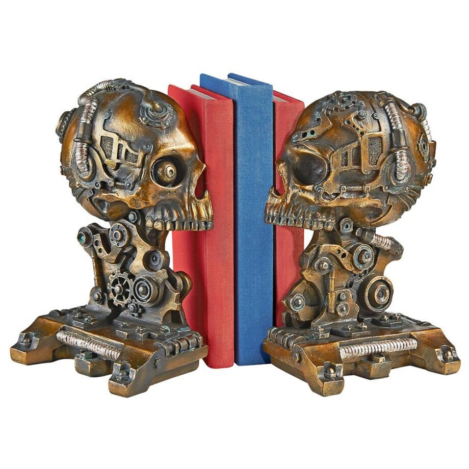 Cyborg Skeleton Bookend Statue CL7028