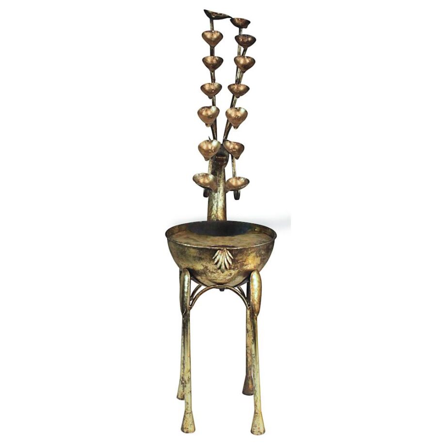 Deer Antler Falls Cascading Metal Sculptural Fountain