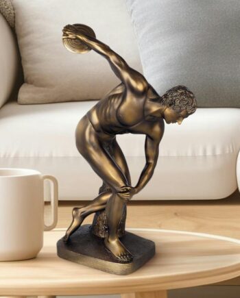 Discobolos the Discus Thrower Classical Statue: Bronze QL576534