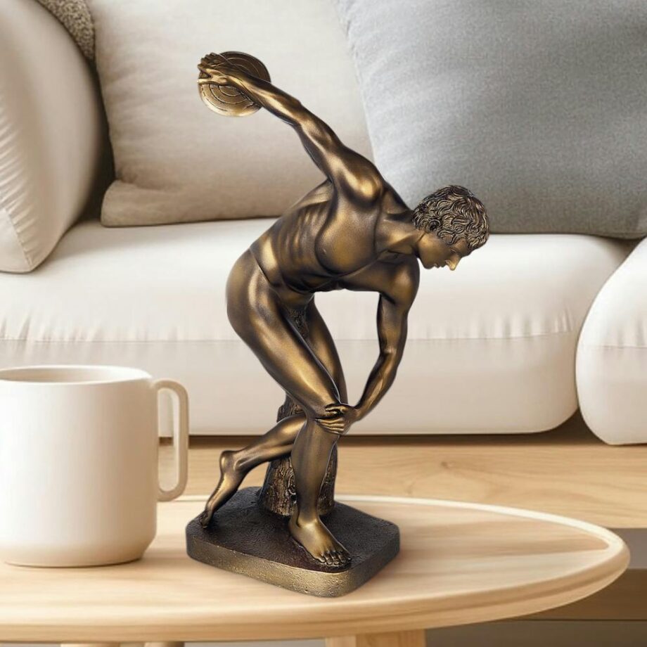 Discobolos the Discus Thrower Classical Statue: Bronze QL576534