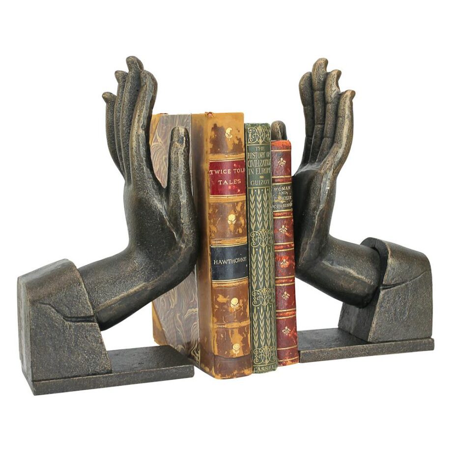 Divine Offering Cast Iron Sculptural Bookend Pair SP2303