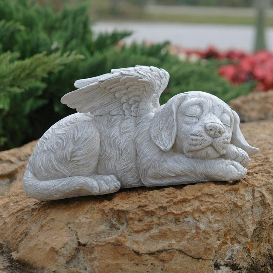 Dog Memorial Angel Pet Statue