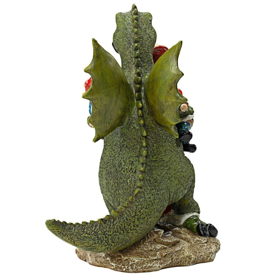 Dragon's Gonna Get Ya! Garden Gnome Apocalypse Statue