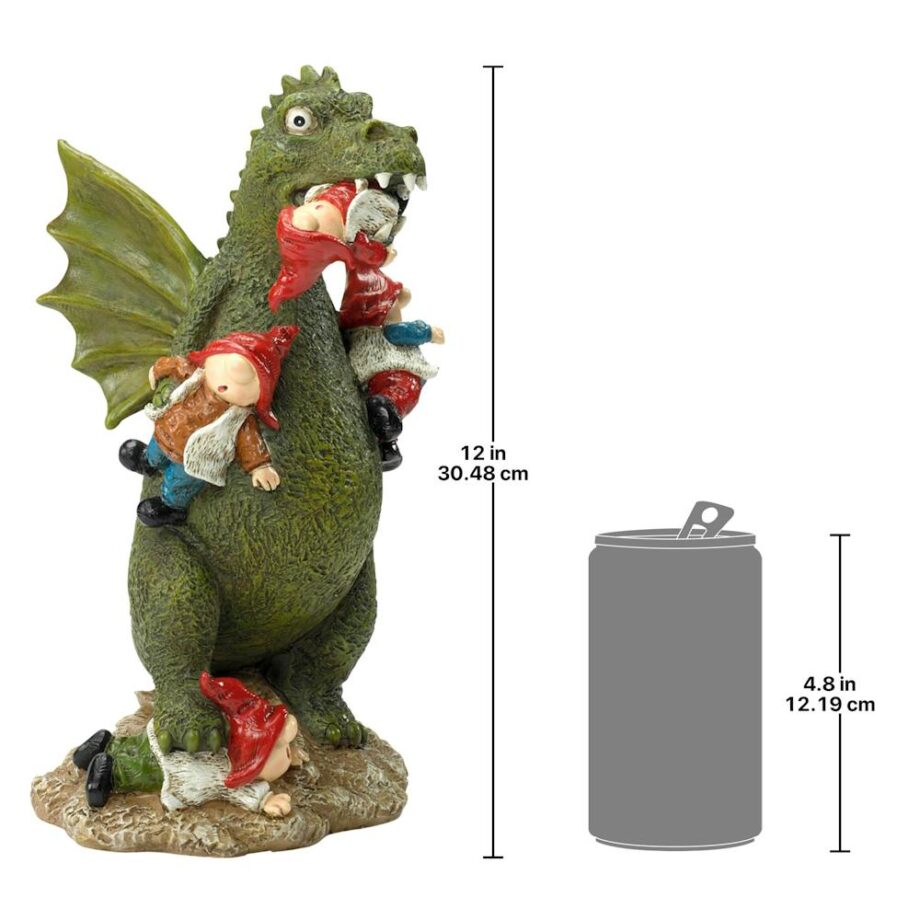 Dragon's Gonna Get Ya! Garden Gnome Apocalypse Statue