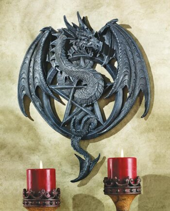 Dragon's Pentacle Gothic Wall Sculpture CL4350