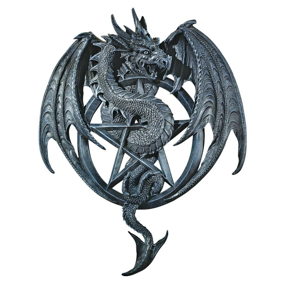 Dragon's Pentacle Gothic Wall Sculpture