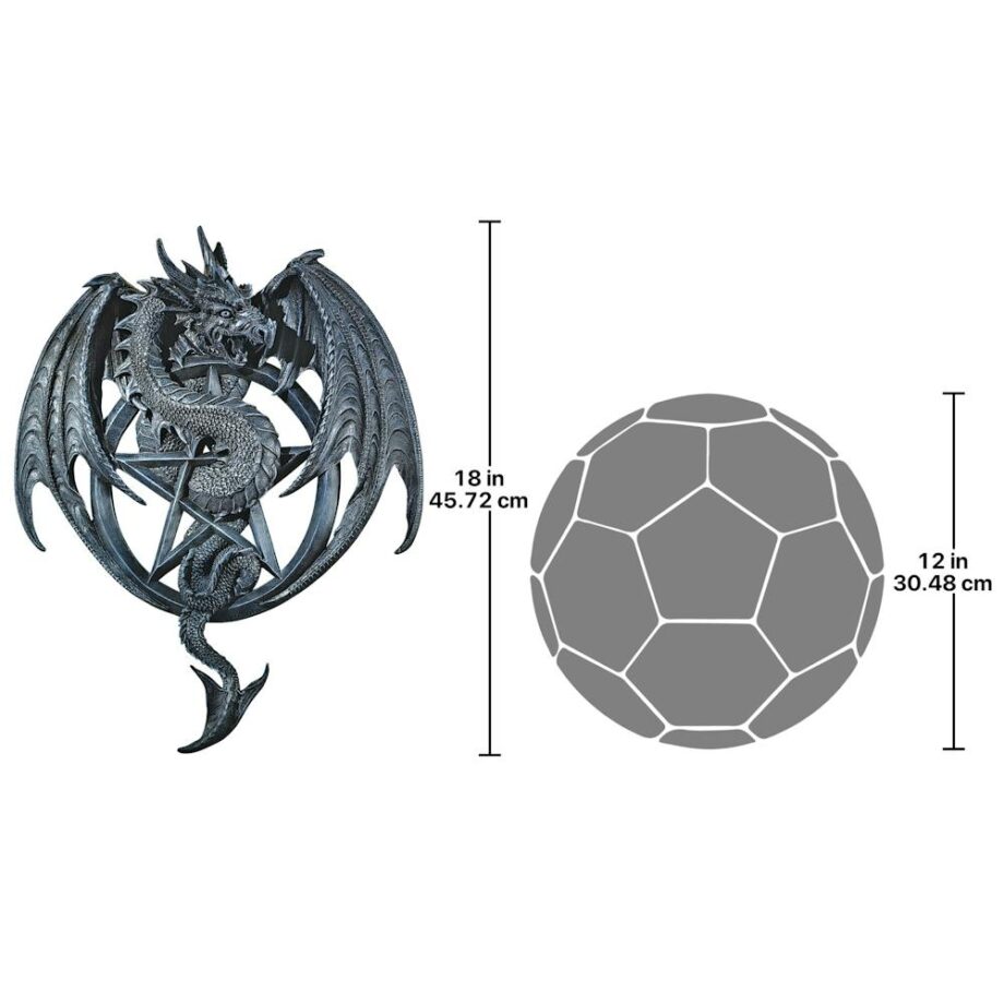 Dragon's Pentacle Gothic Wall Sculpture