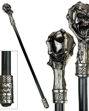 Dragons Thorne Collection: Death's Grip Skull & Claw Walking Stick QS23018