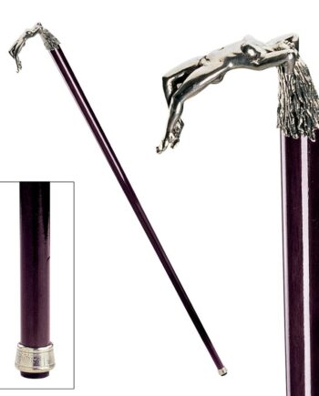 The Padrone Collection: Ecstasy Pewter Walking Stick PA9097