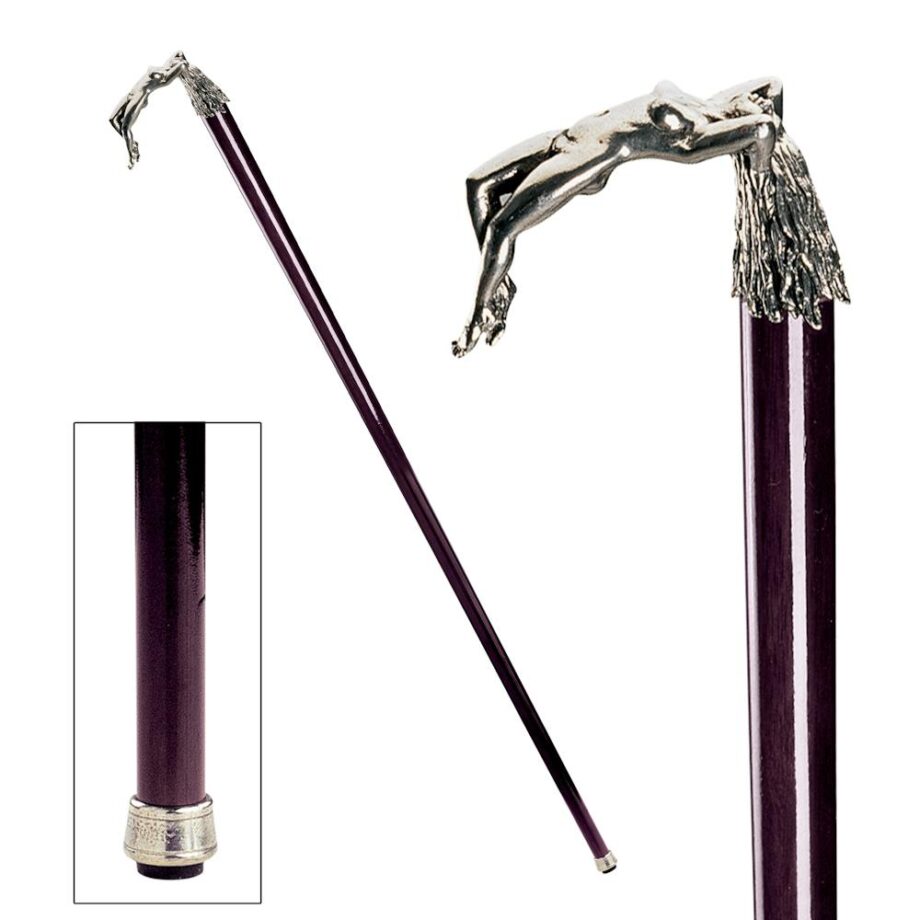 The Padrone Collection: Ecstasy Pewter Walking Stick PA9097