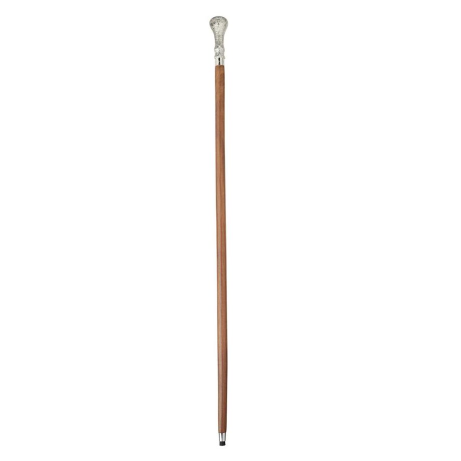 Empress Collection: Hambleton Chrome Solid Hardwood Walking Stick