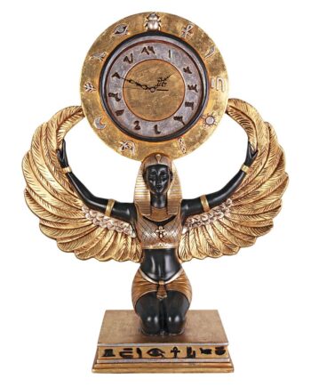 Goddess Isis Grand-Scale Egyptian Clock Statue NE25992