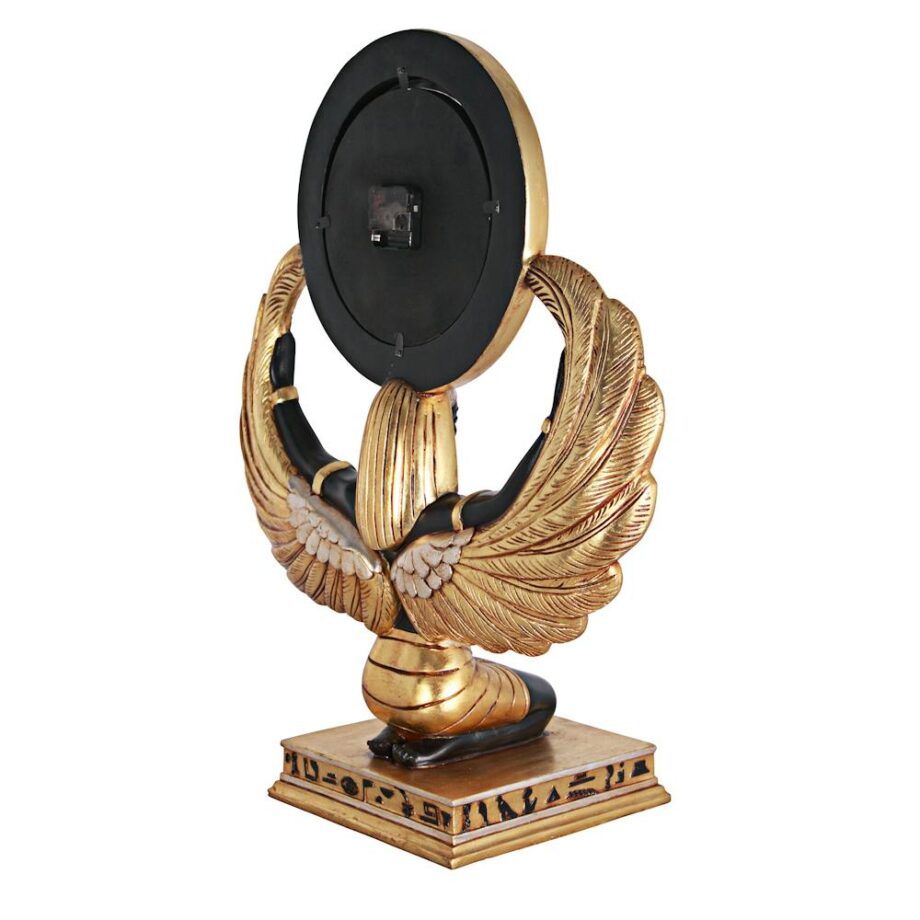 Goddess Isis Grand-Scale Egyptian Clock Statue