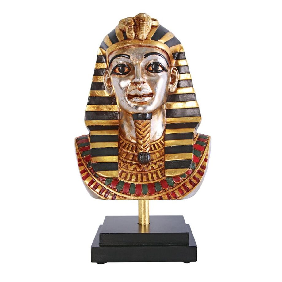 Egyptian King Tutankhamen Statue on Museum Mount NE438821