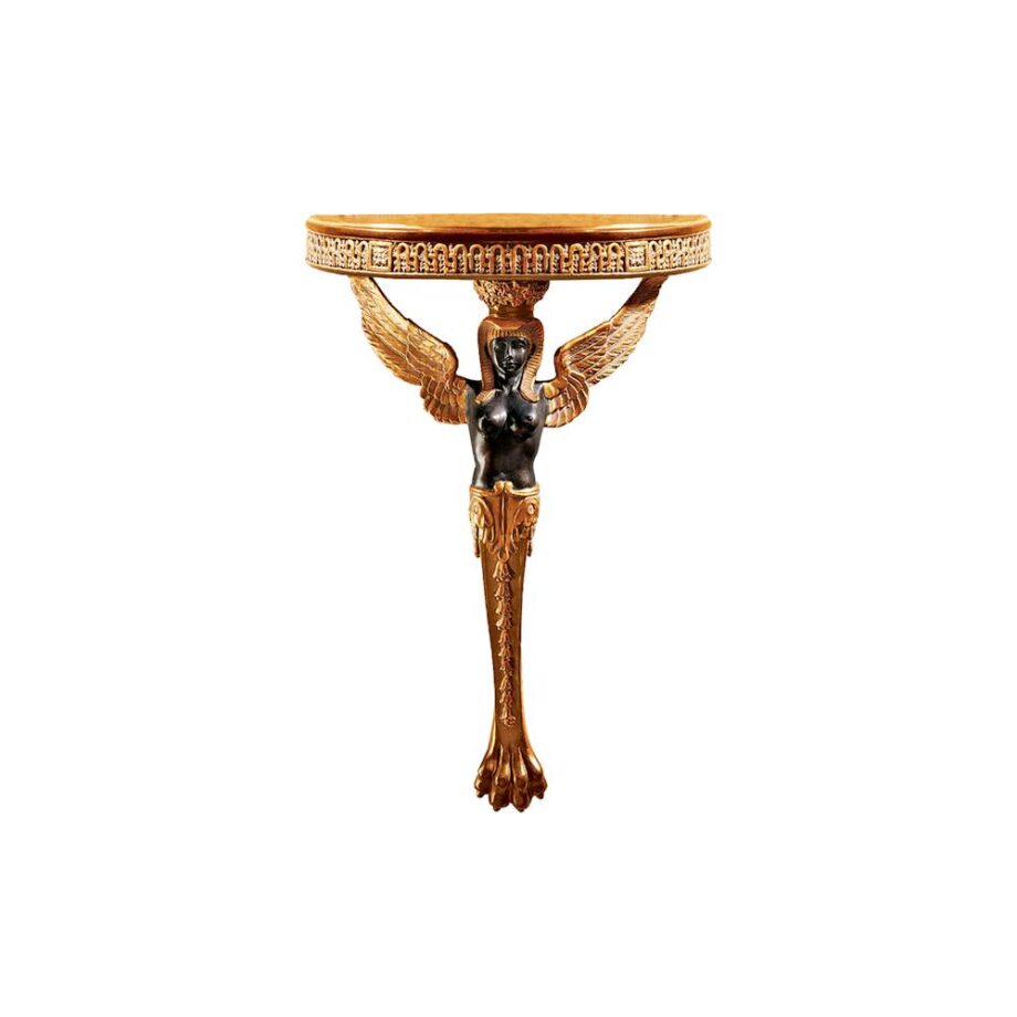 Egyptian Winged Caryatid Sculptural Wall Shelf: Each