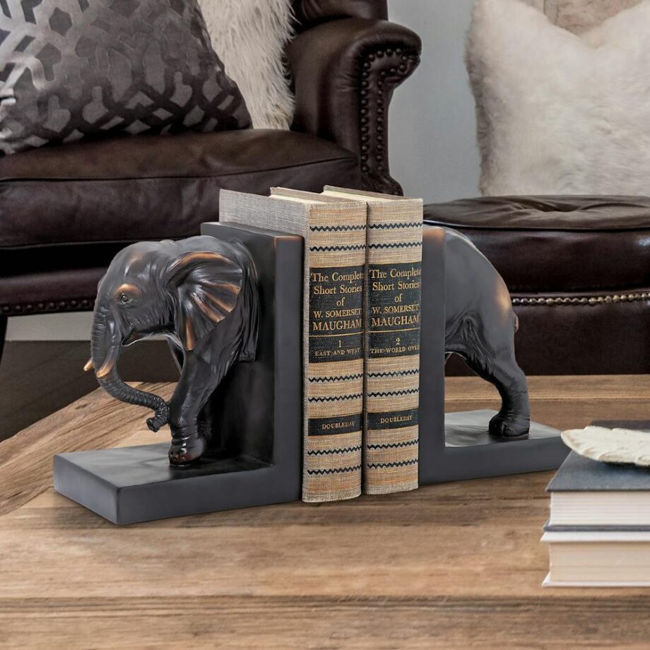 Elephant Sculptural Bookend Pair QM2859800