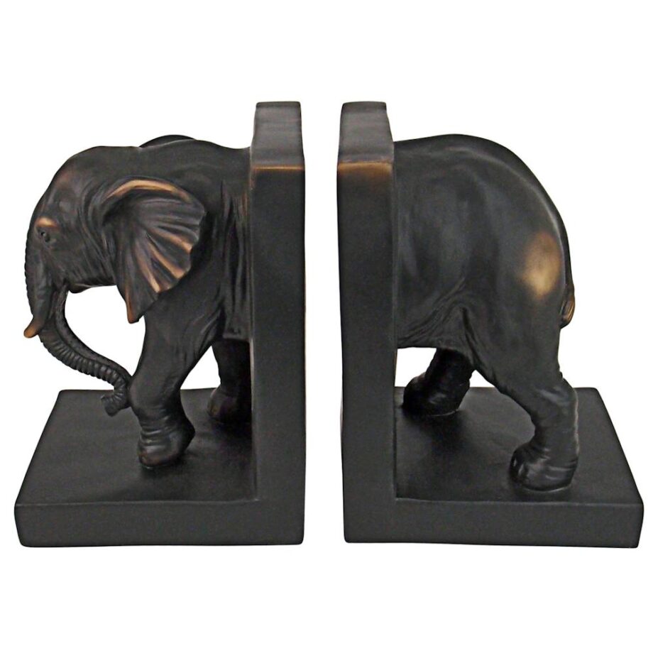 Elephant Sculptural Bookend Pair