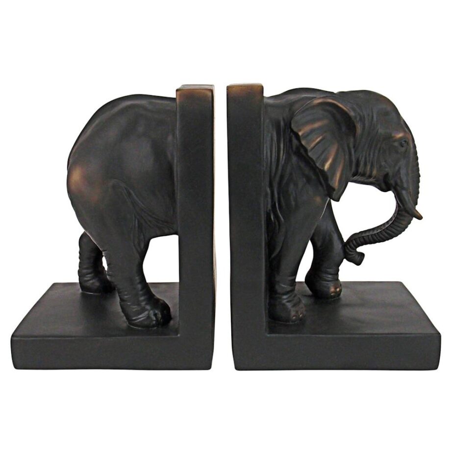 Elephant Sculptural Bookend Pair