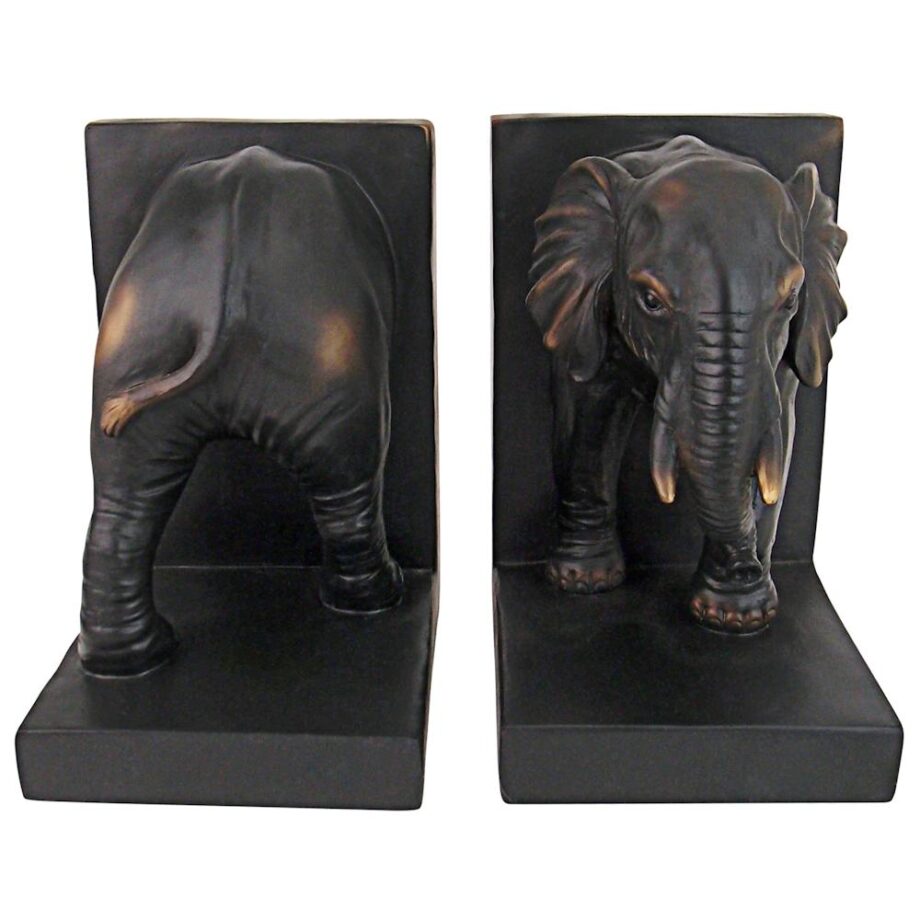 Elephant Sculptural Bookend Pair