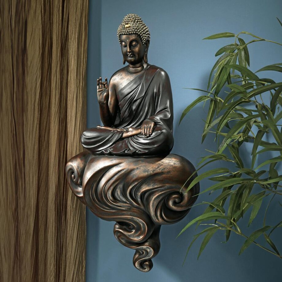 Enlightened Buddha on a Cloud Floating Wall Sculpture QS28828