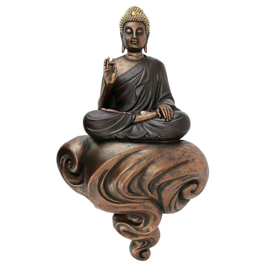 Enlightened Buddha on a Cloud Floating Wall Sculpture